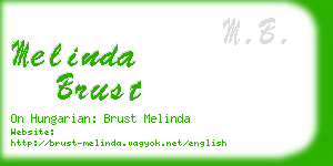 melinda brust business card